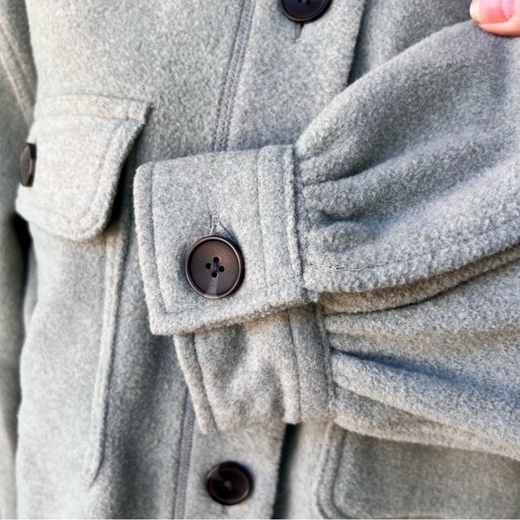 FREE ASSEMBLY SOFT WOOL BLEND SAGE GREEN SHACKET SIZE XL EUC - Picture 8 of 14